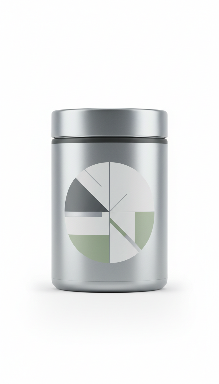 All-in-one supplement cool silver canister